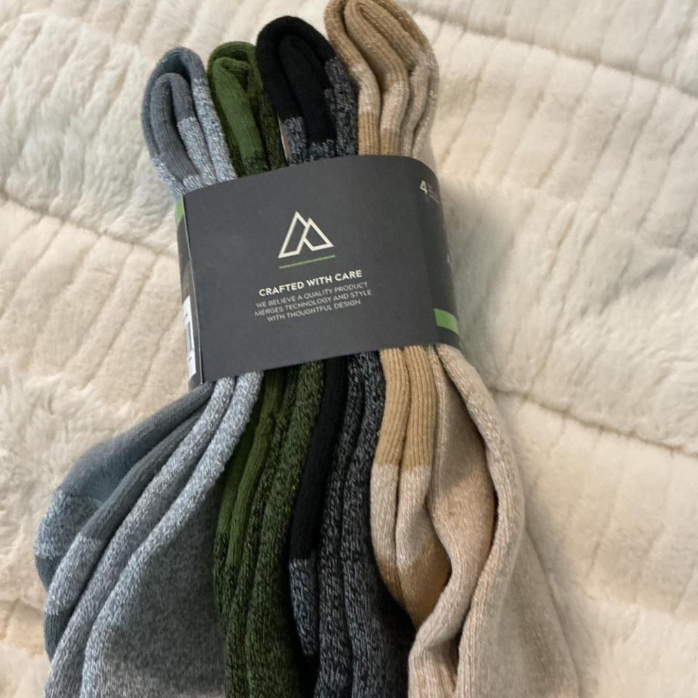 Alpine Design Tan and Gray Hiking Socks -XL
